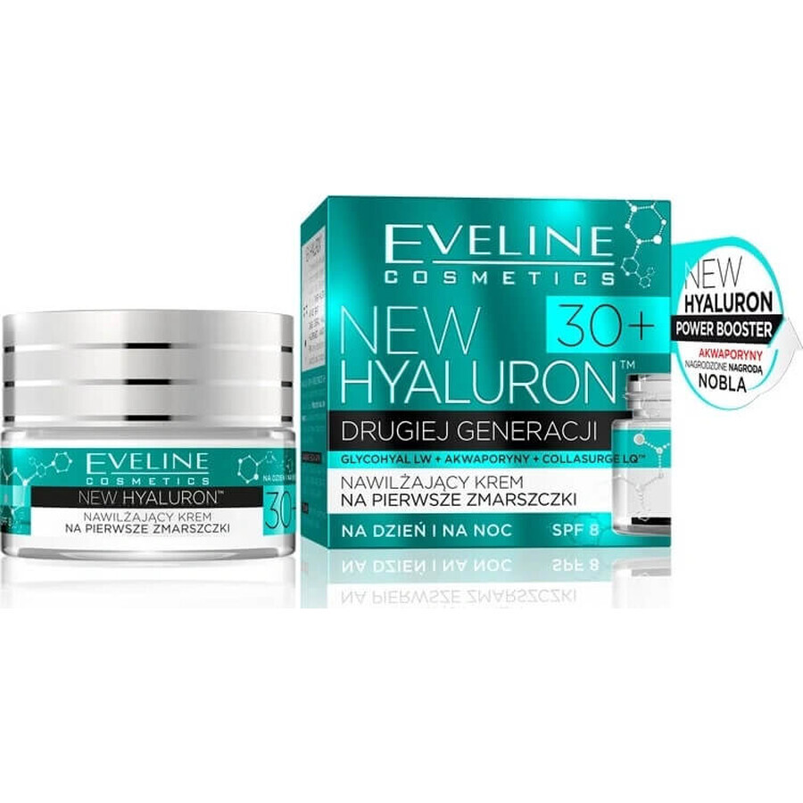 Eveline Hyaluron Clinic Day and Night Cream 30+ 1×50 ml, crème profondément hydratante pour les premières rides