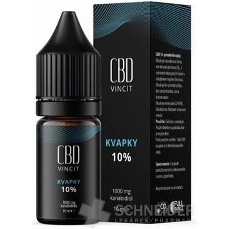 CBD Vincit CBD Tropfen 10% 1×10 ml 1×10 ml mit ausschließlich natürlichen Inhaltsstoffen