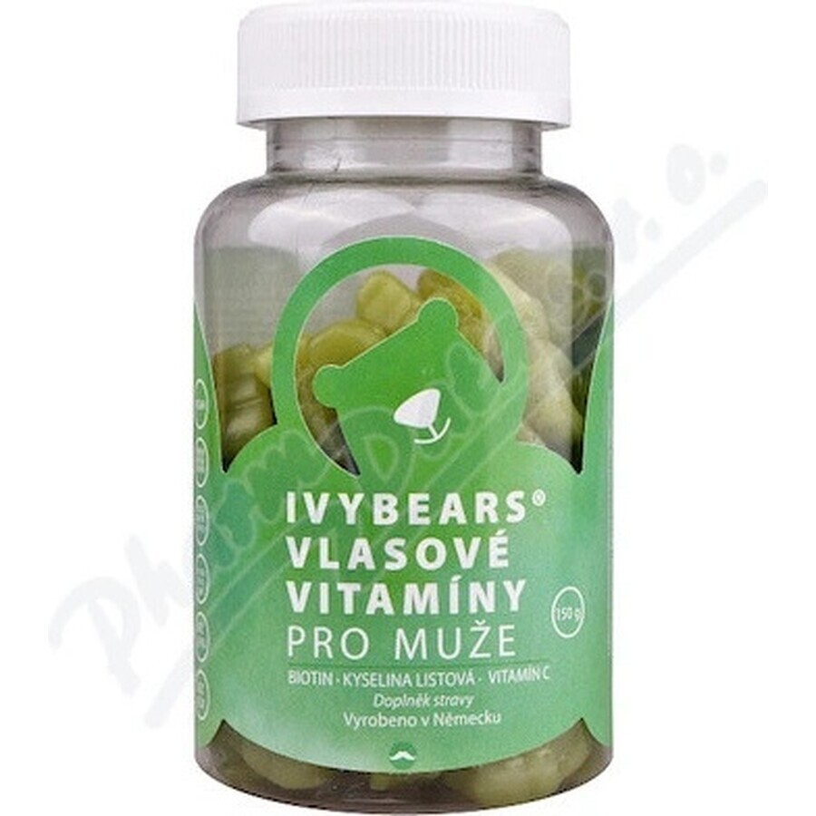 IvyBears vitamines capillaires pour hommes 1×60 pcs, complément alimentaire