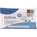 MoliCare SKIN Soaked Wash Gloves 1×8 pcs, blue range