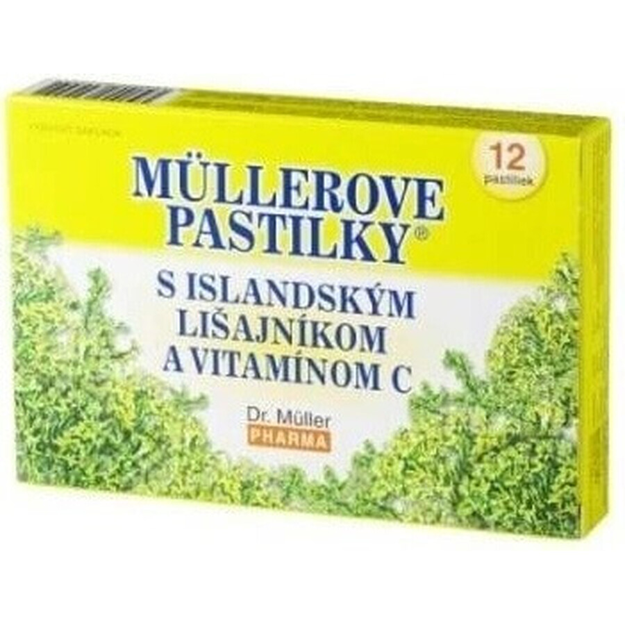 MÜLLER EILAND ZUIGTABLETTEN. KORSTMOS EN VIT. C Suikervrij 1x12 stuks