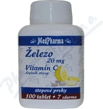 MedPharma IRON 20MG + Vit. C 1×107 tbl, IRON + Vitamine C