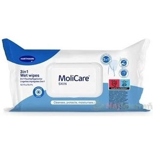 MoliCare Skin 3en1 toallitas húmedas con extracto de camomila 1×50 uds, toallitas húmedas