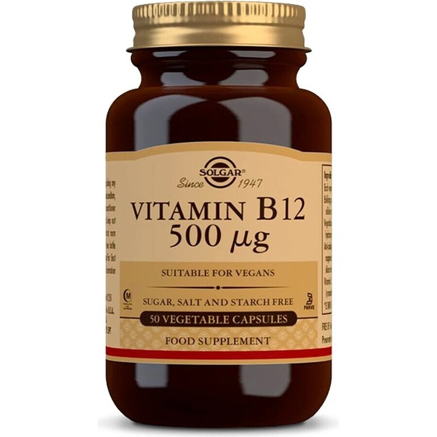 Solgar Vitamina B12 500 μg 50 cápsulas 1×50 cps