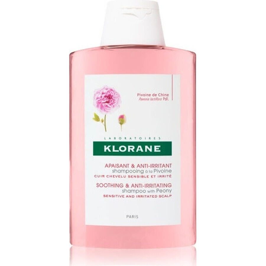 SHAMPOO KLORANE alla peonia biologica 1×200ml, shampoo per cuoio capelluto sensibile e irritato