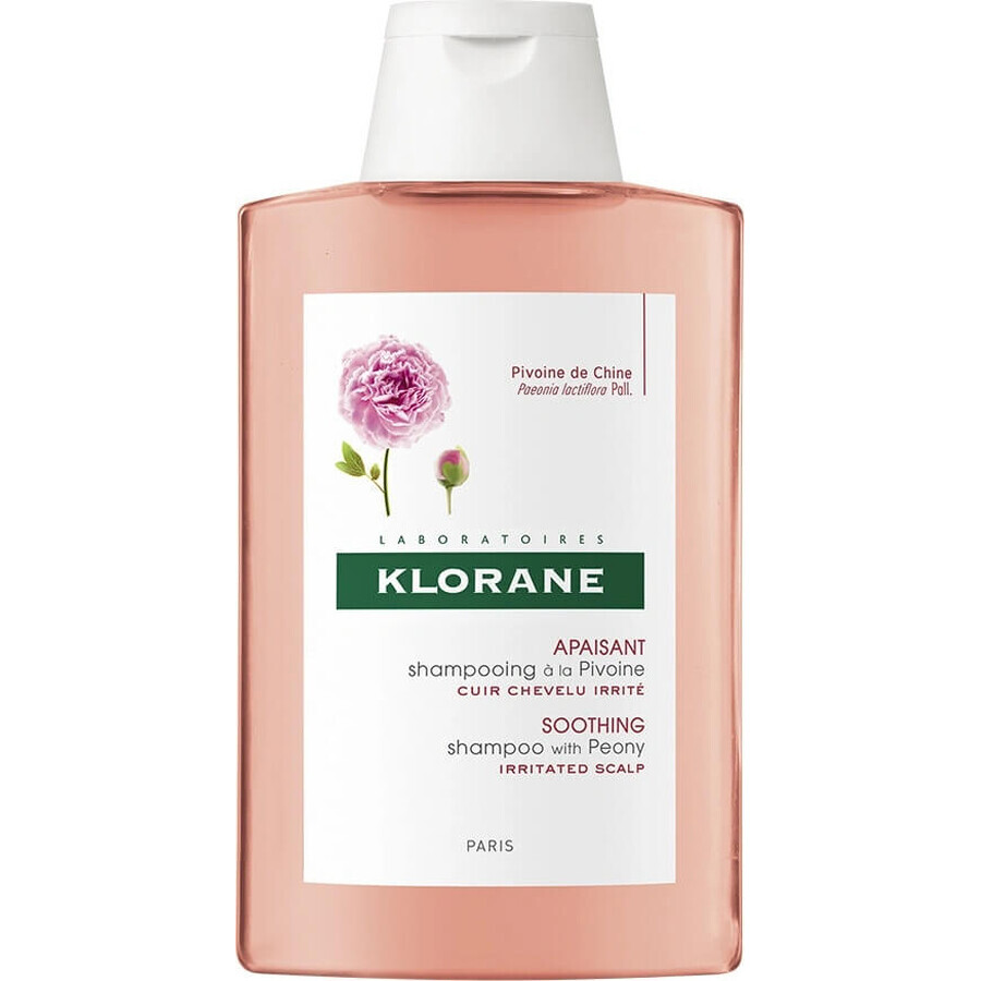 SHAMPOO KLORANE alla peonia biologica 1×200ml, shampoo per cuoio capelluto sensibile e irritato