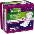 DEPEND MAXIMUM Inkontinenzeinlagen für Frauen, 12,5x34 cm, Absorption 953 ml, 1x6 Stück