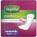 DEPEND MAXIMUM Inkontinenzeinlagen für Frauen, 12,5x34 cm, Absorption 953 ml, 1x6 Stück