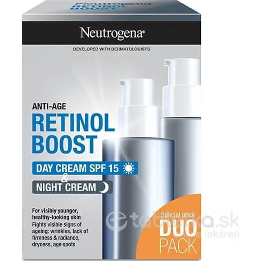 NEUTROGENA® Retinol Boost DUOPack crema giorno anti-età SPF15 + crema notte 2x50ml 2×50ml, crema anti-età