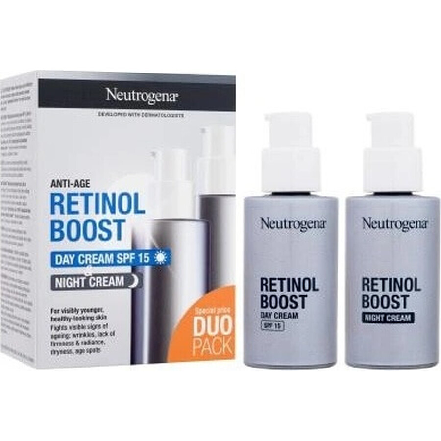 NEUTROGENA® Retinol Boost DUOPack crema giorno anti-età SPF15 + crema notte 2x50ml 2×50ml, crema anti-età