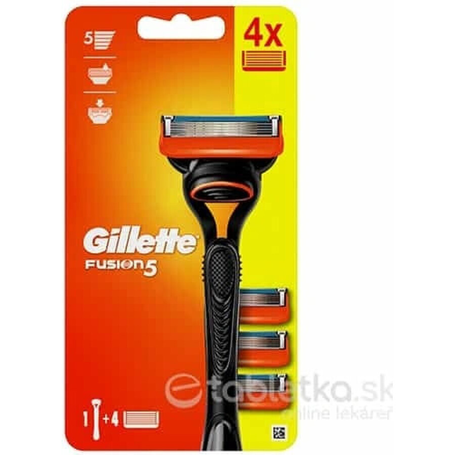 GILLETTE FUSION SHAVER FUSION SHAVER + 4 NH 1×1 pc, scheerapparaat