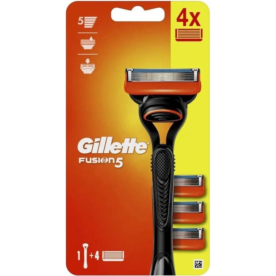 GILLETTE FUSION SHAVER FUSION SHAVER + 4 NH 1×1 pc, scheerapparaat