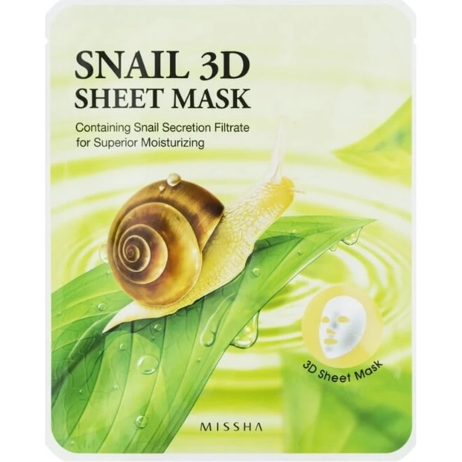 Missha Snail 3D Sheet Mask 23 g / 1 foaie 1×23 g / 1 foaie