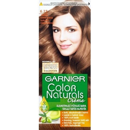 Garnier Color Naturals Dauerhafte Haarfarbe 6.23 Schoko-Karamell 1×1 Stück, Haarfarbe