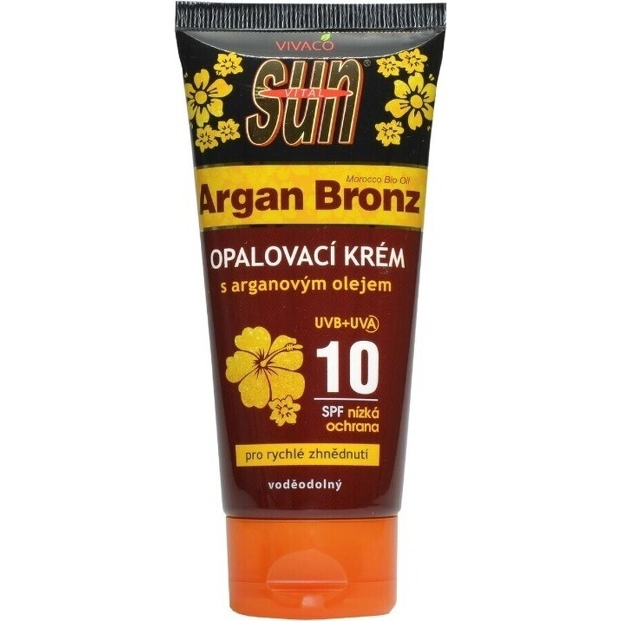 SUN ARGAN SUNSCREAM SPF10-tube 1×100 ml, protection solaire