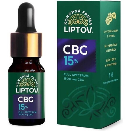 HEMP PHARMA LIPTOV LIPTOV CBG OIL 15% 10ML 1×10 ml