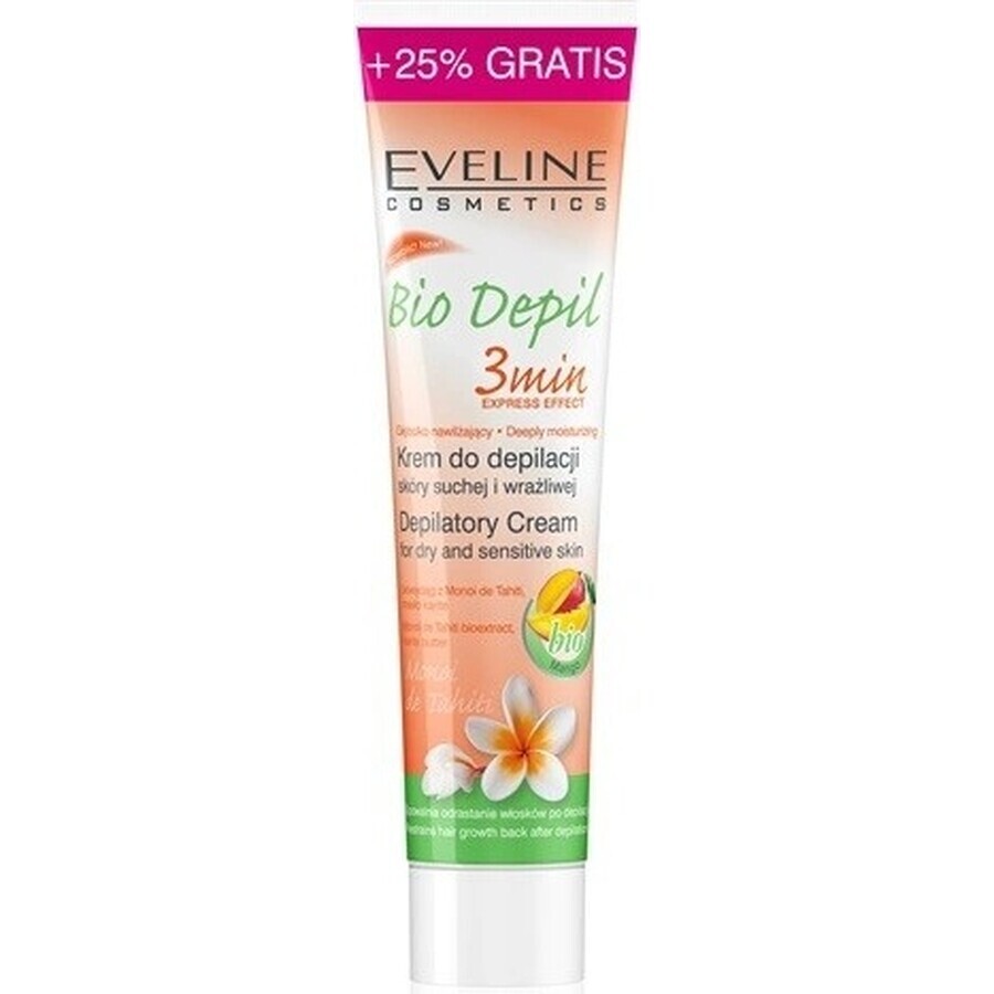 EVELINE BioDepil crema depilatoria 3min con Mango 1×125 ml, crema