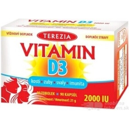 TEREZIA Vitamina D3 2000 UI 1×90 tbl, supliment alimentar