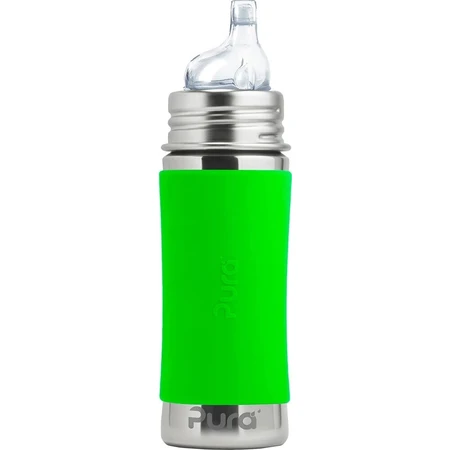 Zuivere roestvrijstalen fles met tuit 325ml 1×1 stuk, roestvrijstalen fles 325 ml