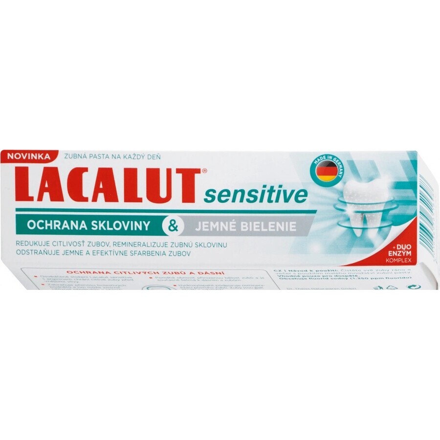 LACALUT sensitive enamel protection& gentle whitening 1×75 ml, pastă de dinți