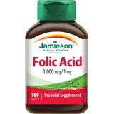 JAMIESON FOLIC ACID 1000 µg 1×100 tbl, foliumzuur