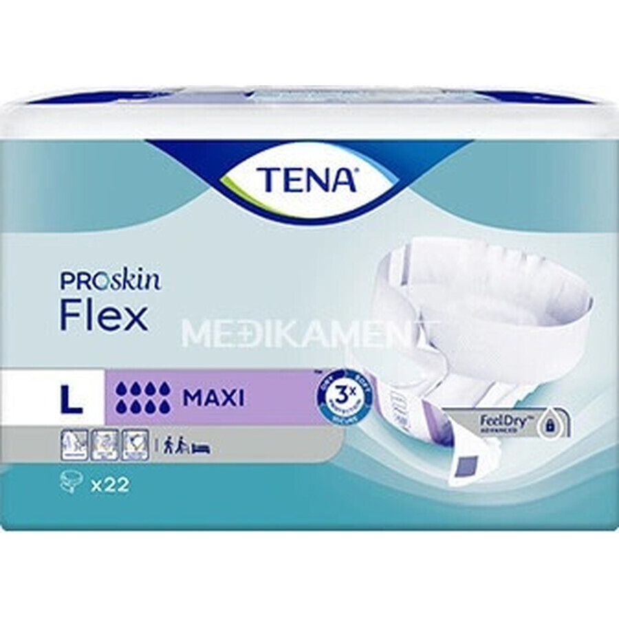 TENA Flex Maxi L 1×22 buc, chiloți pentru incontinență cu talie cu eliberare rapidă