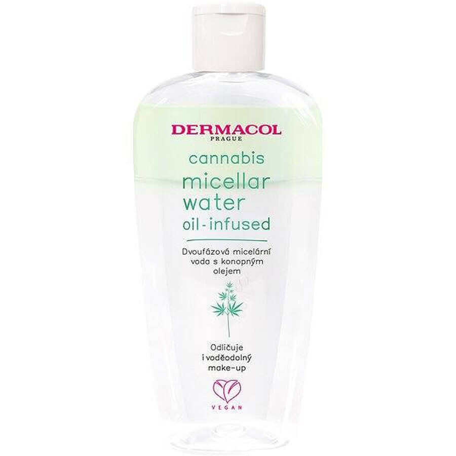 Dermacol Cannabis agua micelar bifásica 1×200 ml, agua micelar