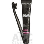 CURAPROX Black is White + CS 5460 1×1 set, pasta dentífrica blanqueadora de 90 ml + cepillo dental CS 5460