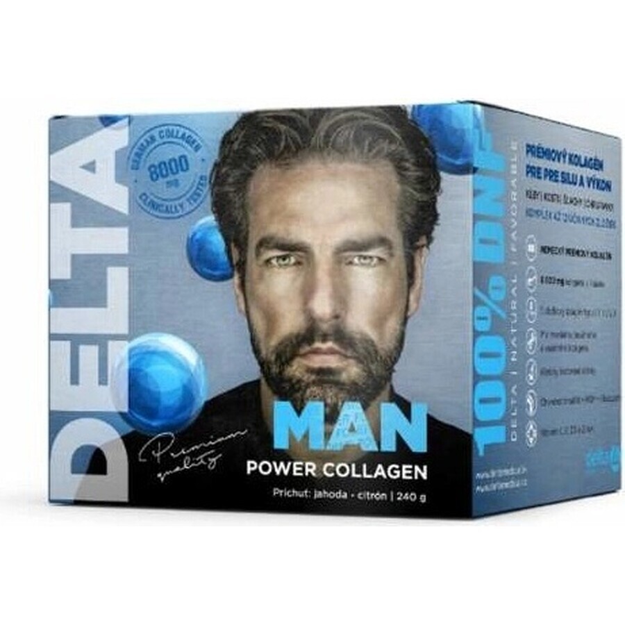 MAN power COLLAGEN poeder met aardbei en citroensmaak 240g 1×240 g