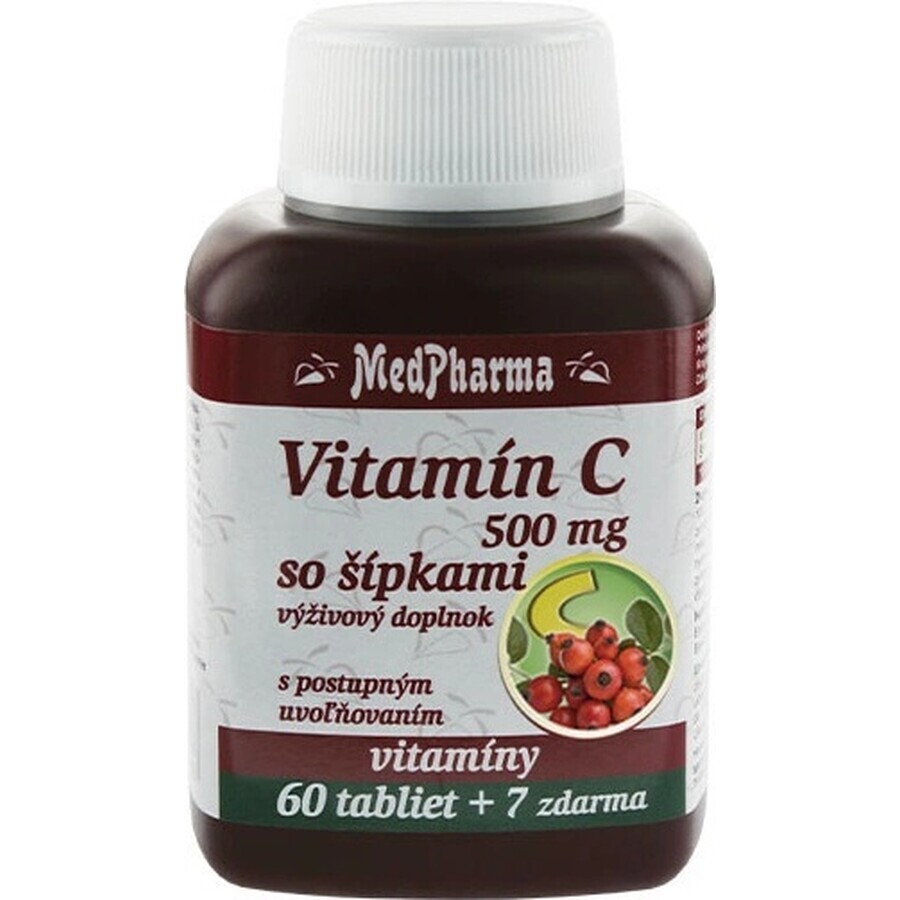 MedPharma VITAMINE C 500MG met pijlen 1×37 tbl, geleidelijke afgifte