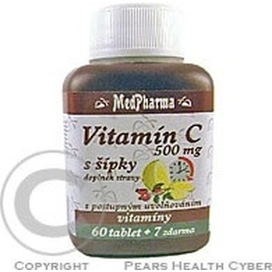 MedPharma VITAMINE C 500MG met pijlen 1×37 tbl, geleidelijke afgifte