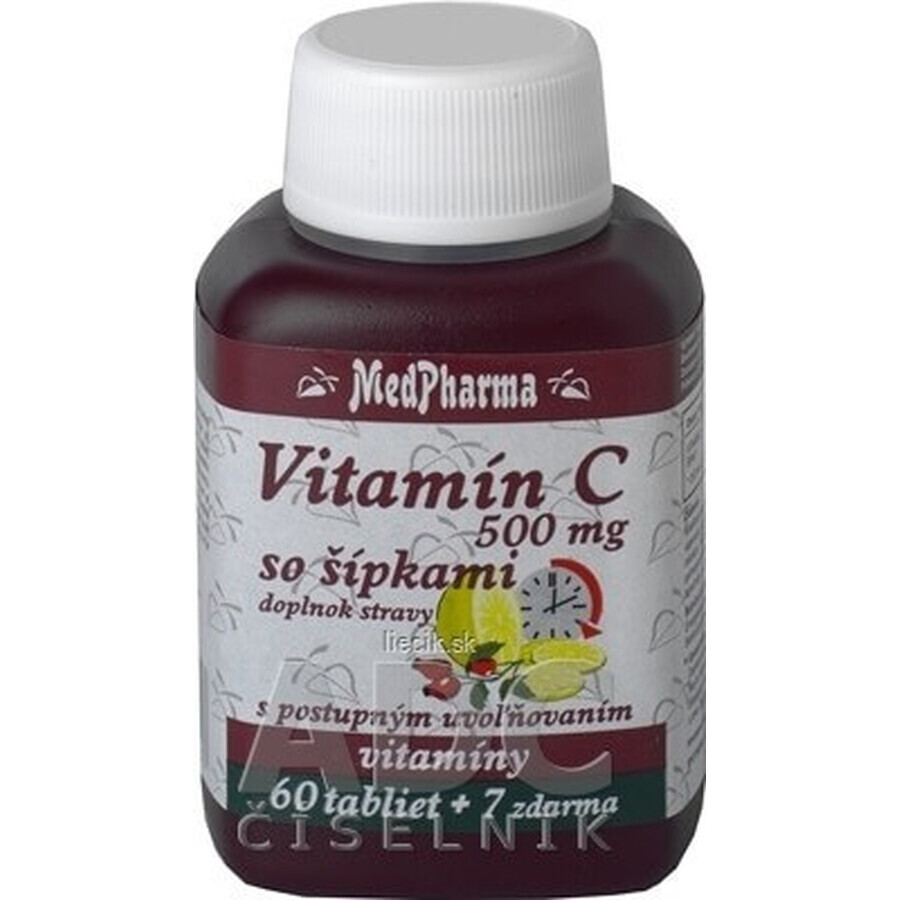 MedPharma VITAMINE C 500MG met pijlen 1×37 tbl, geleidelijke afgifte