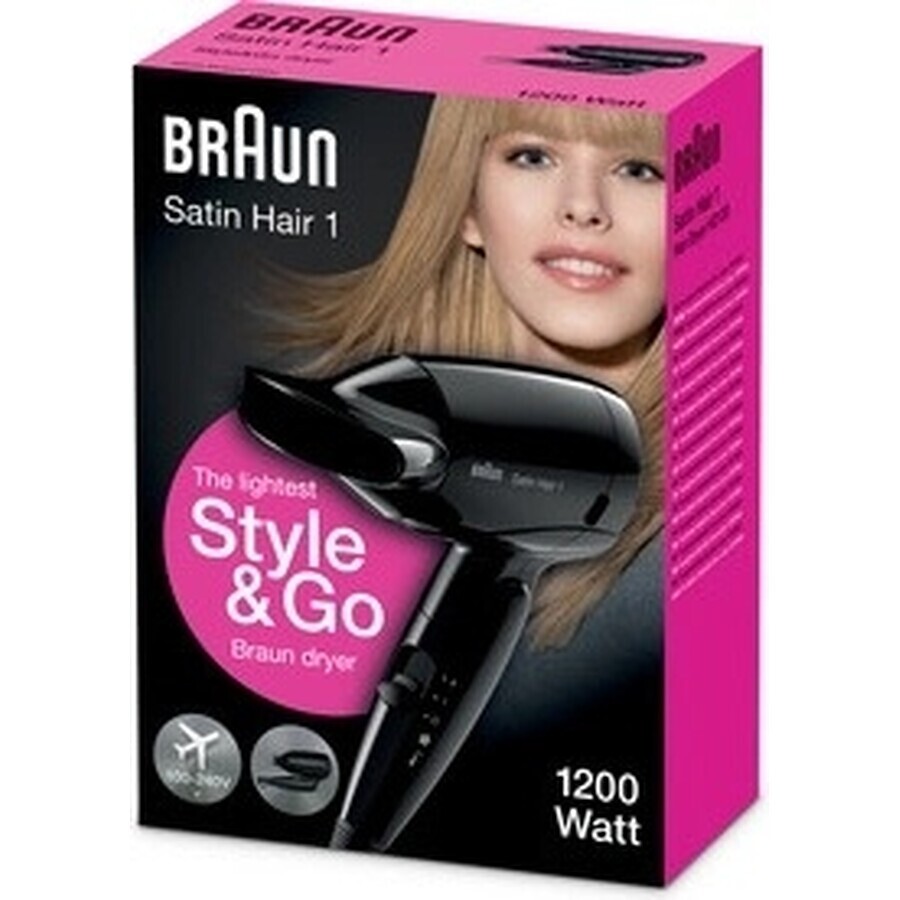 Braun Satin Hair 1 Hd 130 To Go 1pc 1×1 1pc haardroger