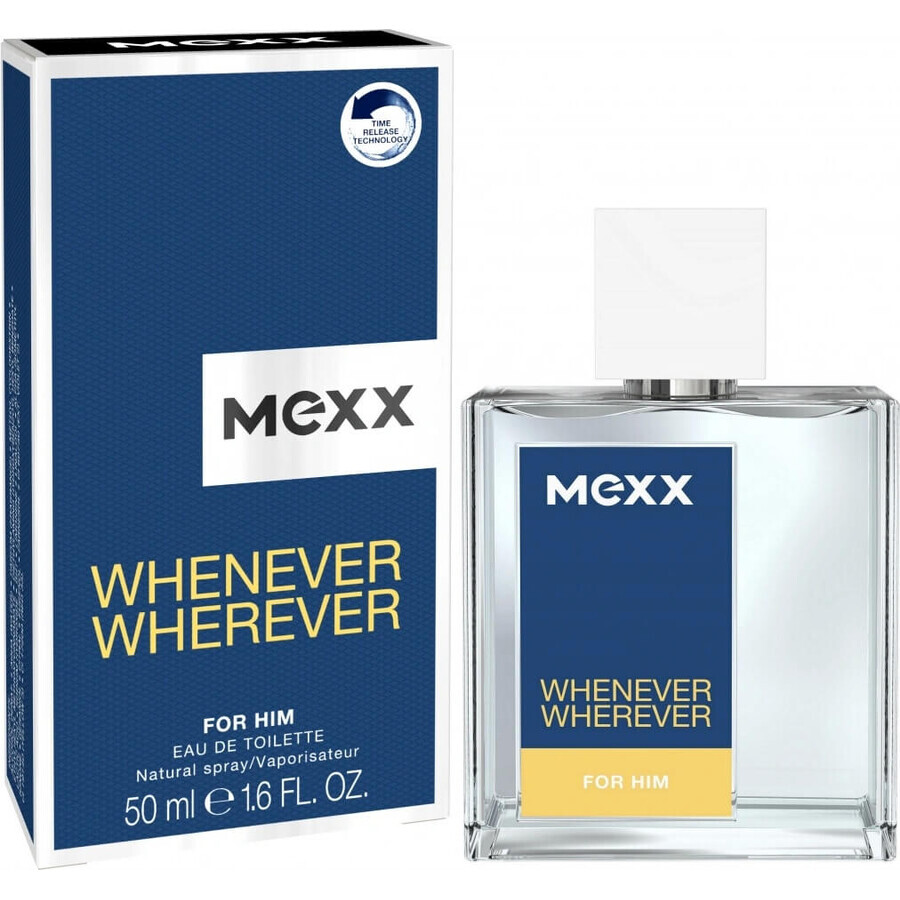 Mexx Whenever Whenever Wherever Men Edt 50ml 1×50 ml, Eau de toilette