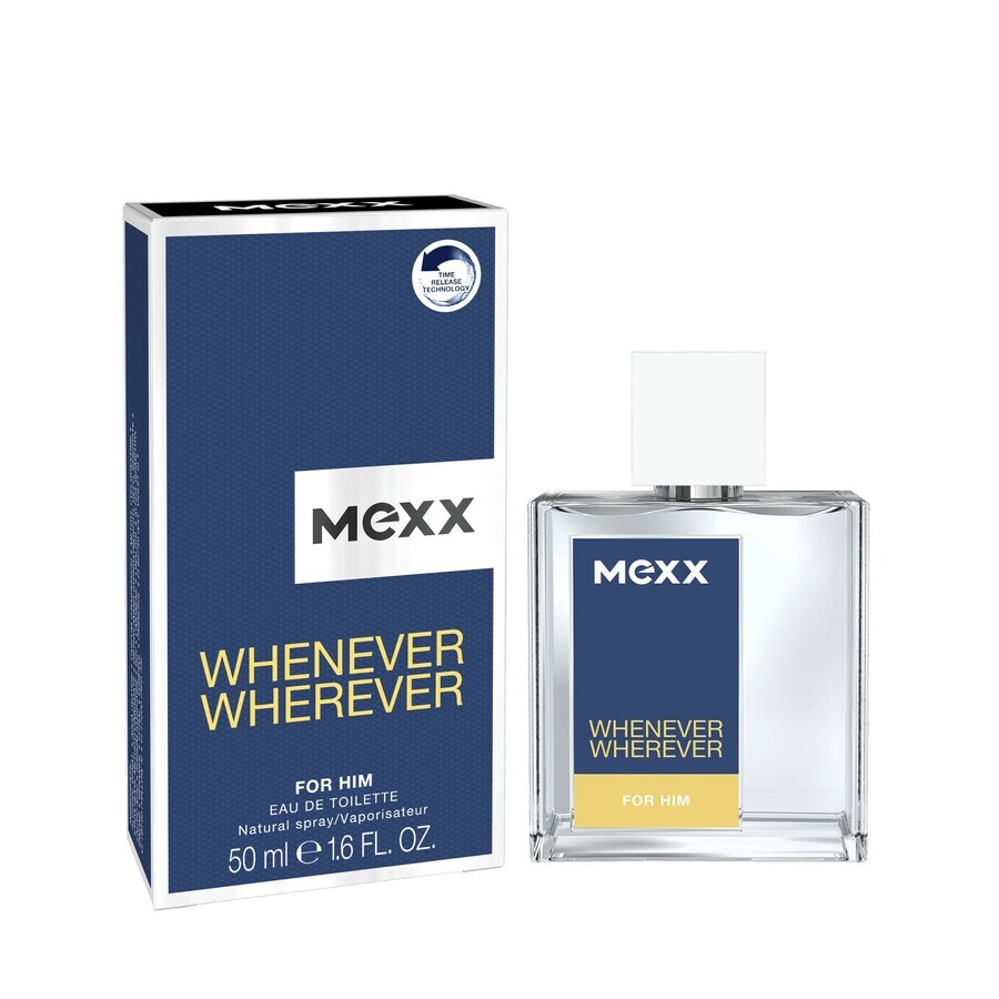 Mexx Whenever Whenever Wherever Men Edt 50ml 1×50 ml, Eau de toilette