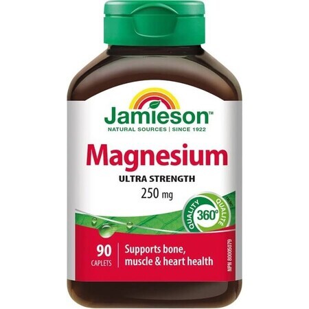 JAMIESON MAGNESIUM 250 mg 1×90 tbl, magnésium