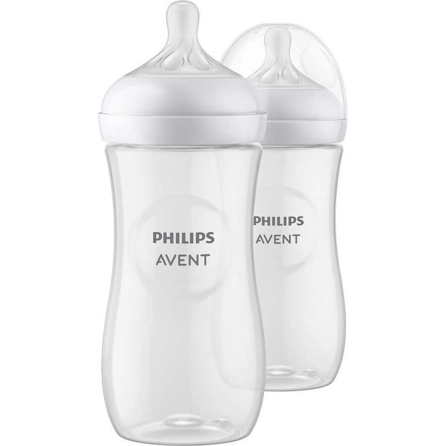 Philips AVENT Natural Response Flasche 330 ml, 3m+ 2 Stück 1×2 Stück 1×2 Flasche, Glas