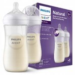 Philips AVENT Natural Response Flasche 330 ml, 3m+ 2 Stück 1×2 Stück 1×2 Flasche, Glas