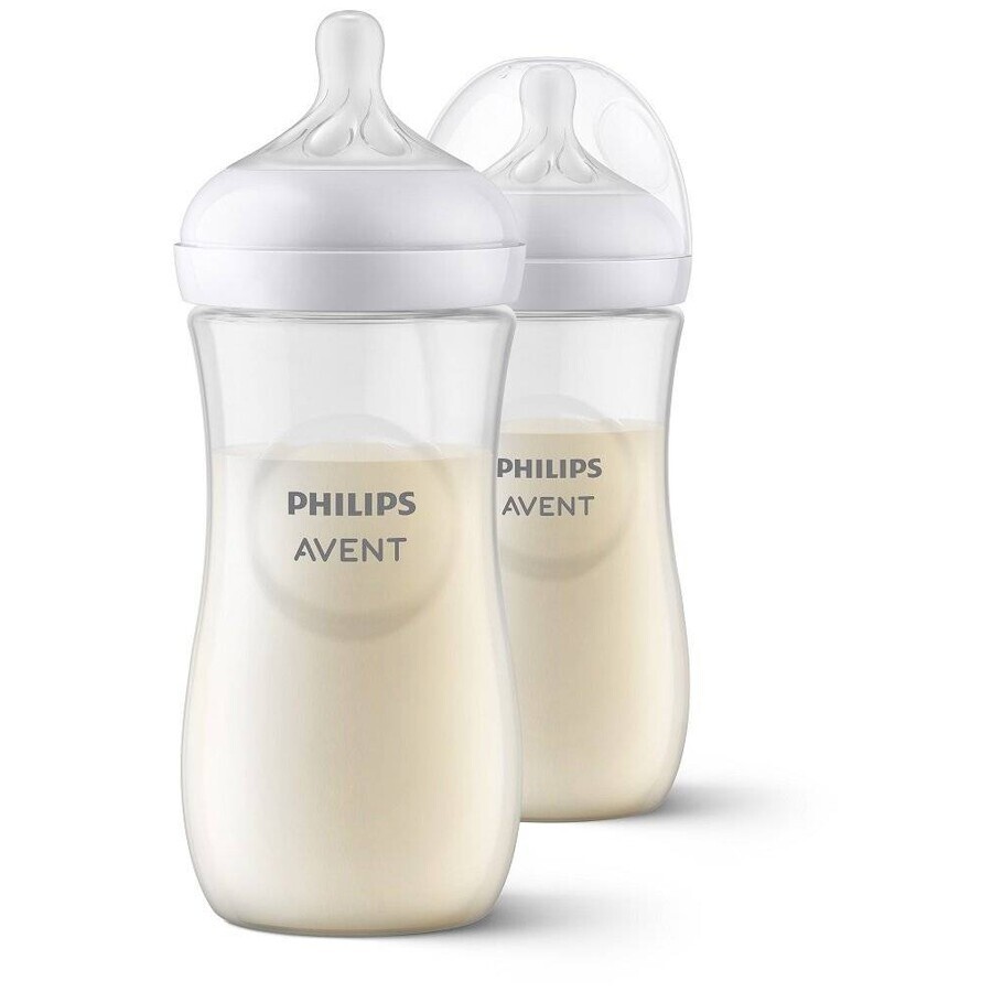 Philips AVENT Natural Response Flasche 330 ml, 3m+ 2 Stück 1×2 Stück 1×2 Flasche, Glas