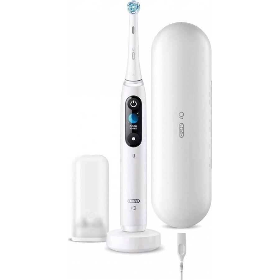 Oral B EK iO Series 9 White alabaster + toothbrush holder + travel case 1×1 set, electronic toothbrush