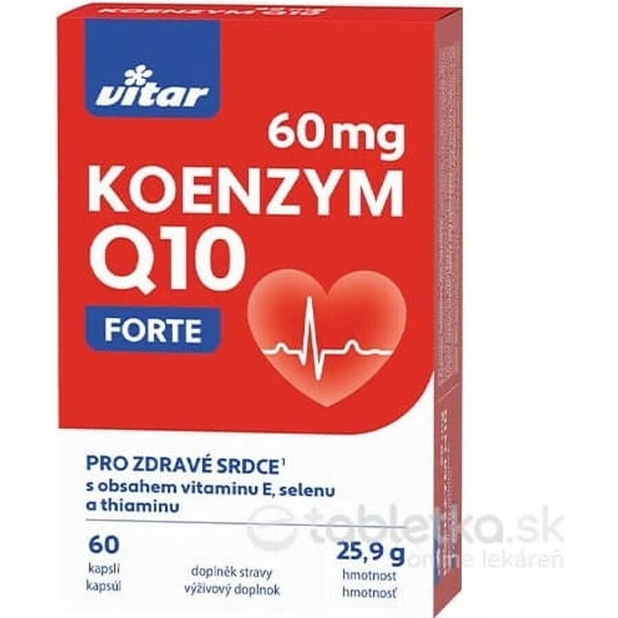 KOENZYM Q10 60 mg FORTE 1×60 cps, met vitamine E en selenium