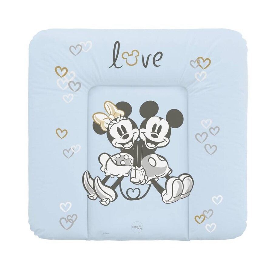 CEBA Disney Minnie & Mickey Azul 1×1 piezas Suave alfombrilla de recambio para cómoda (75x72)