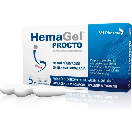 HEMAGEL PROCTO SUP 5KS 1×5 pcs, supositorio rectal