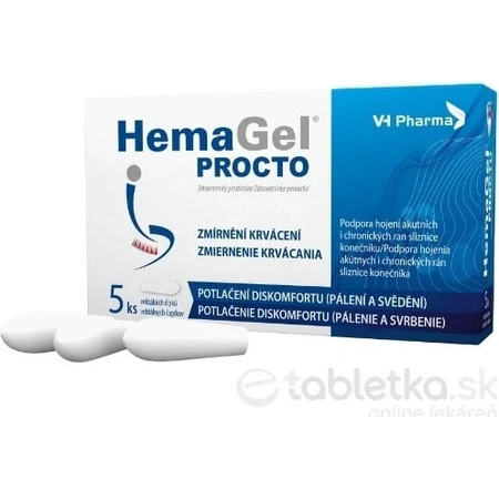 HEMAGEL PROCTO SUP 5KS 1×5 pcs, supositorio rectal