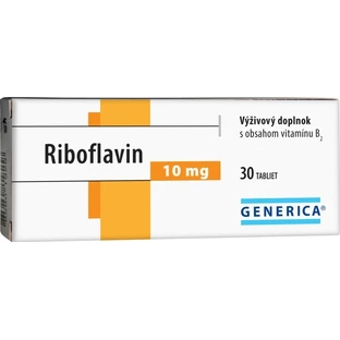 GENERICA Riboflavin 10 mg 1×30 tbl, food supplement