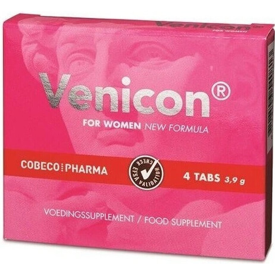 Cobeco lustopwekkende tabletten Venicon Women 1×4 tbl, voor vrouwen