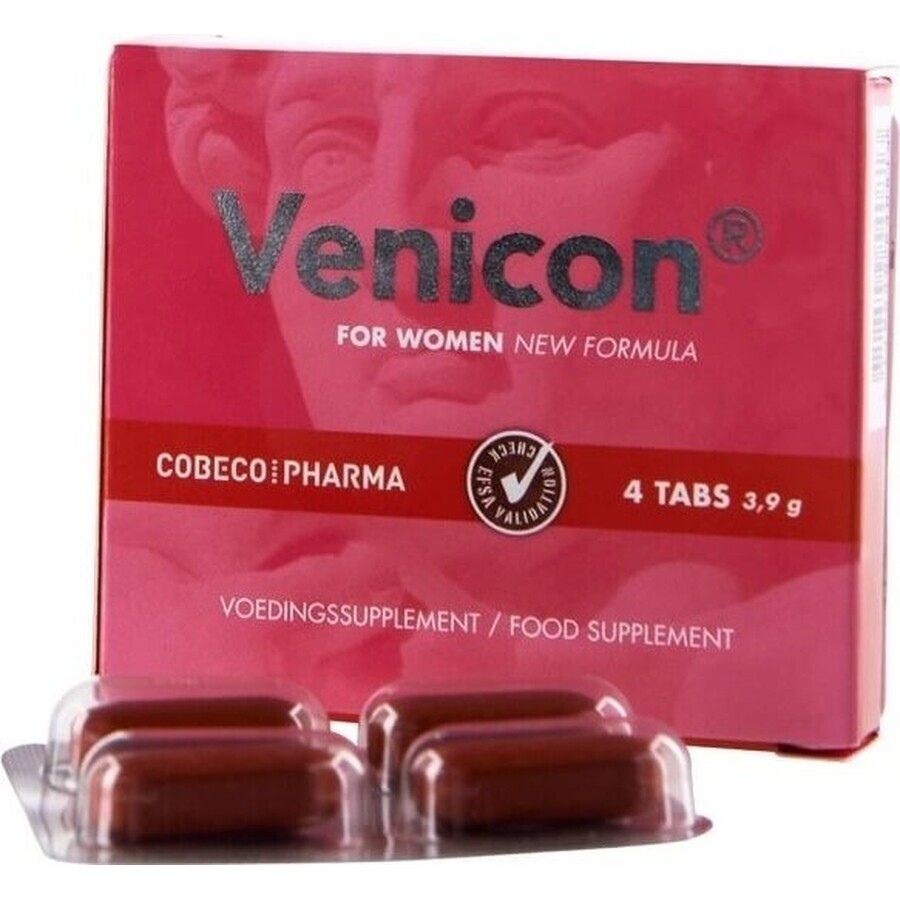 Cobeco lustopwekkende tabletten Venicon Women 1×4 tbl, voor vrouwen