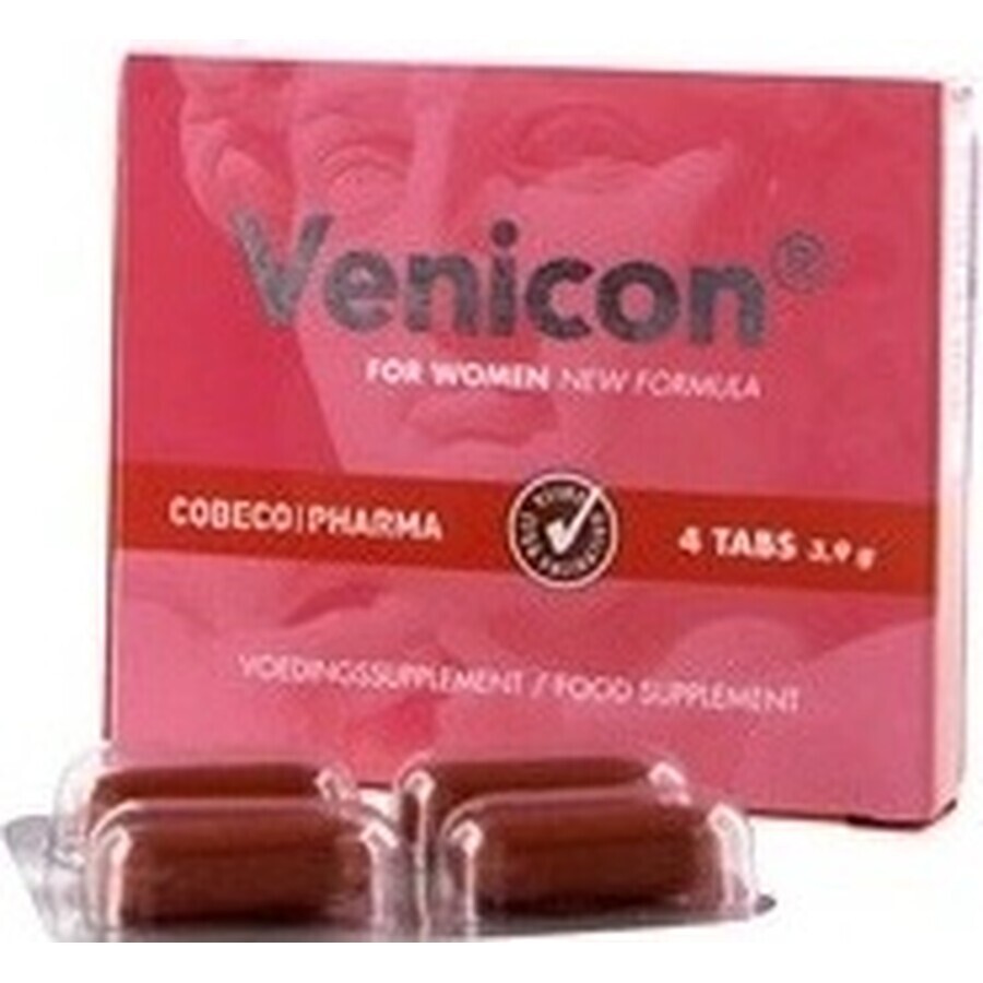 Cobeco lustopwekkende tabletten Venicon Women 1×4 tbl, voor vrouwen