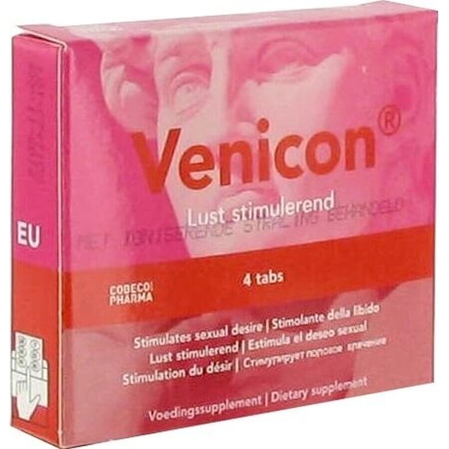 Cobeco lustopwekkende tabletten Venicon Women 1×4 tbl, voor vrouwen