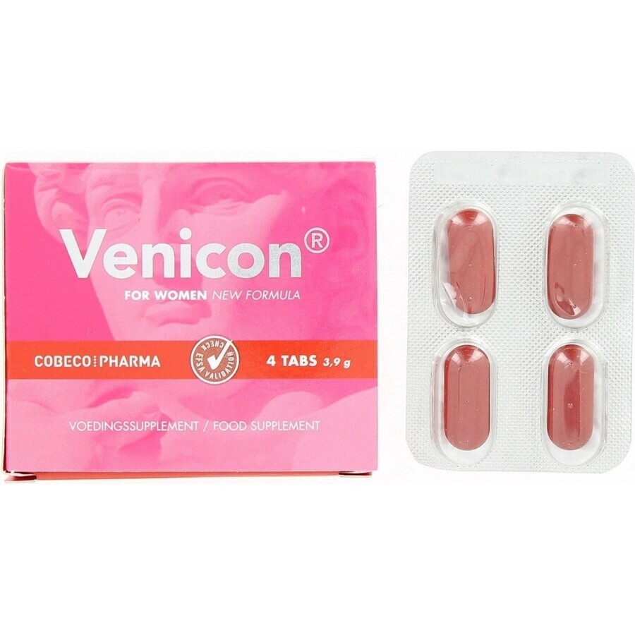 Cobeco lustopwekkende tabletten Venicon Women 1×4 tbl, voor vrouwen